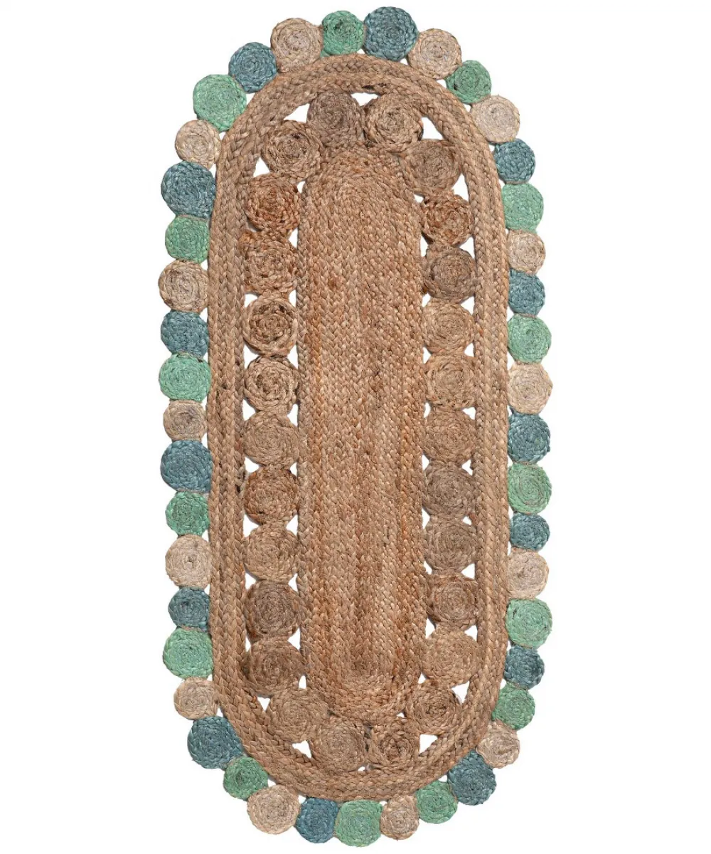 Χαλί γιούτα 1738 (60cm x 130cm) light blue Χαλί γιούτα 1738 (60cm x 130cm) light blue