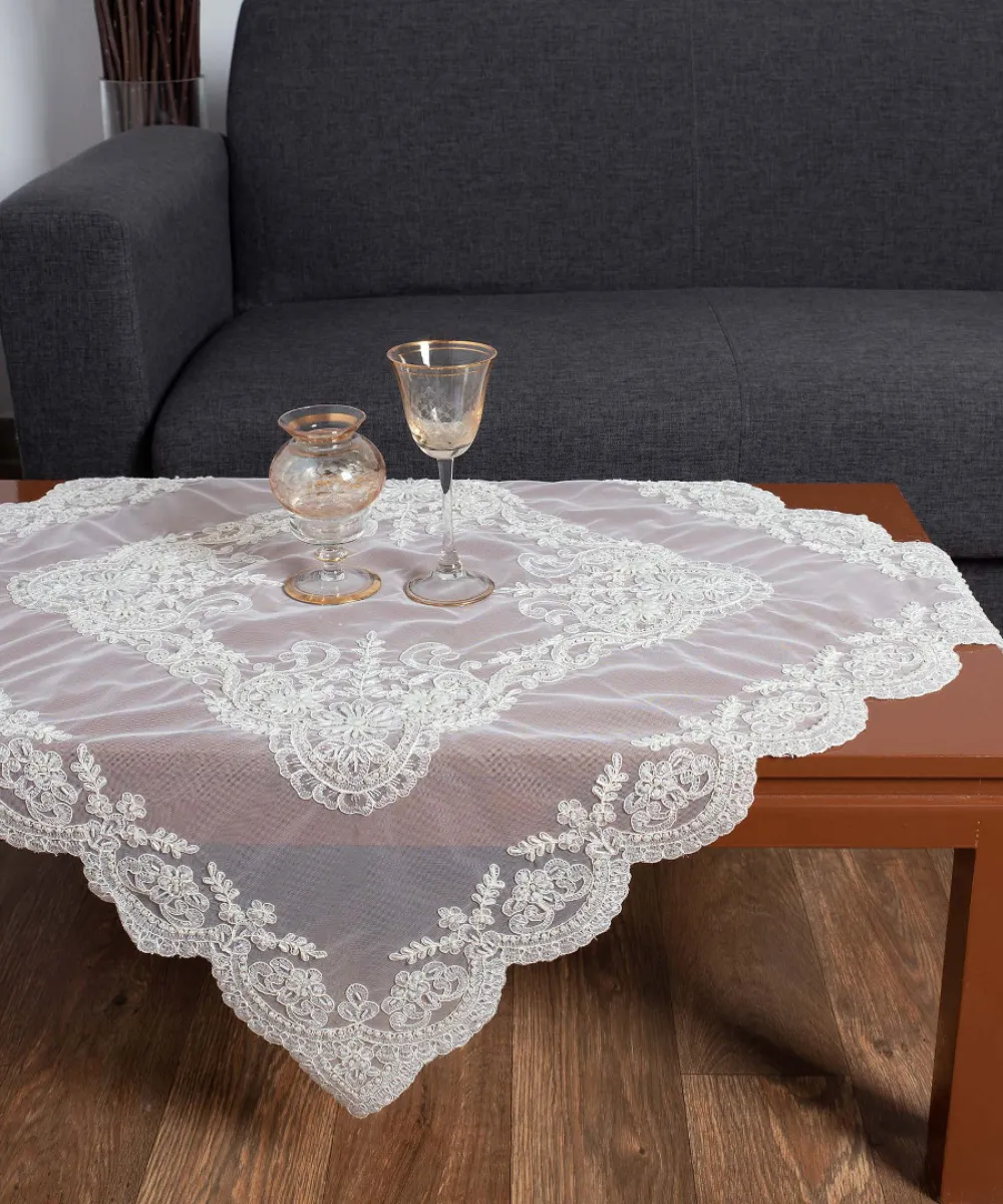 τραπεζοκαρέ (135cm x 135cm) YL12A-176 ivory τραπεζοκαρέ (135cm x 135cm) YL12A-176 ivory