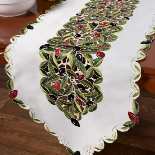 Σατέν τραβέρσα ελιά nw342 (40cm x 175cm) κόκκινη 
