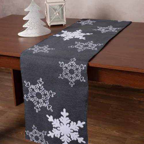 Χριστουγεννιάτικη τραβέρσα NW348 (35cm x 170cm) ανθρακί