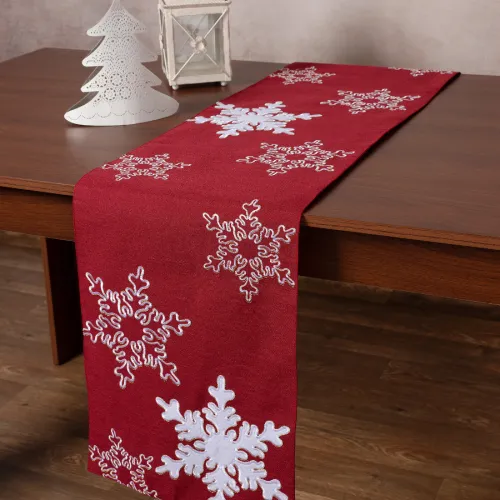Χριστουγεννιάτικη τραβέρσα NW348 (35cm x 170cm) κόκκινη