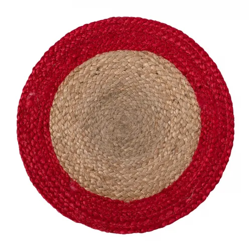 Σουπλά γιούτα (38cm) natural/red