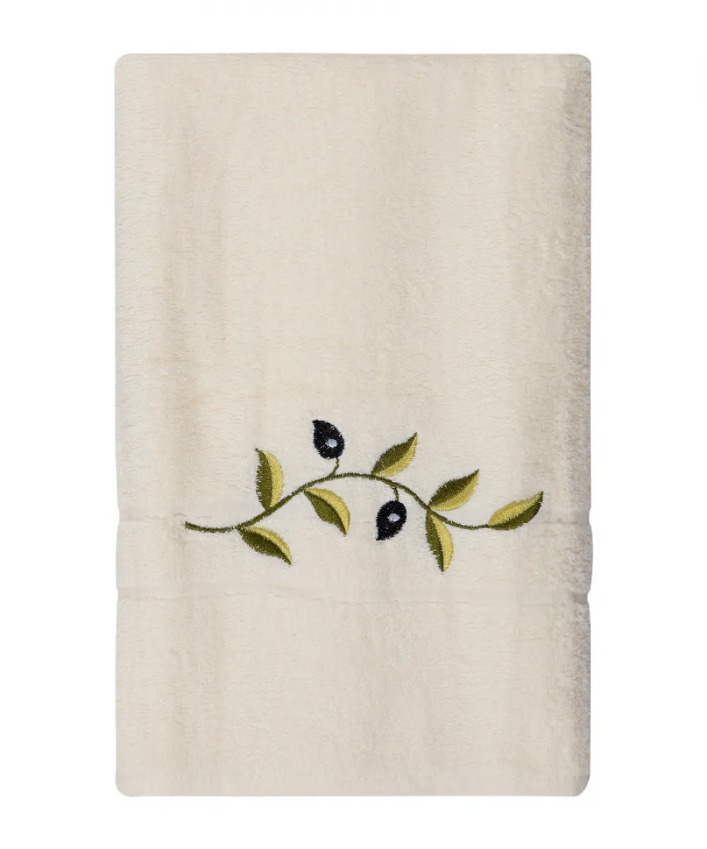 Πετσέτα Προσώπου ( 50cm x 100cm ) Εκρού με κλαδί Πετσέτα Προσώπου ( 50cm x 100cm ) Εκρού με κλαδί
