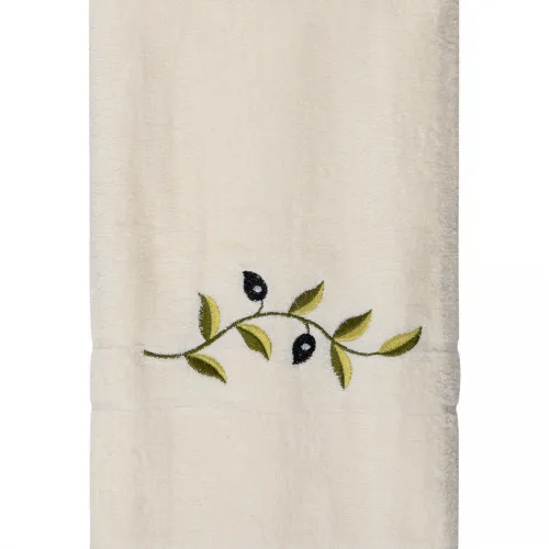 Πετσέτα Προσώπου ( 50cm x 100cm ) Εκρού με κλαδί