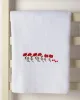 Πετσέτα Προσώπου ( 50cm x 100cm ) Λευκό με Κόκκινο Λουλούδι Πετσέτα Προσώπου ( 50cm x 100cm ) Λευκό με Κόκκινο Λουλούδι