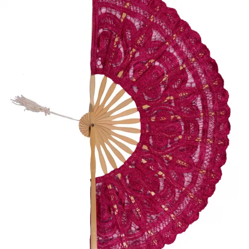 Χειροποίητη βεντάλια (22cm) φούξια
