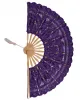 Χειροποίητη βεντάλια (22cm) μώβ