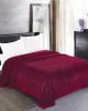 Κουβέρτα fleece braid (160cm x 220cm) μπορντώ