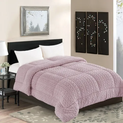 Κουβερτοπάπλωμα braid (220cm x 240cm) λιλά