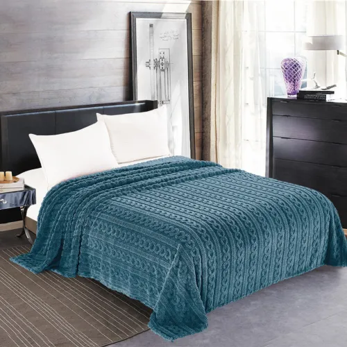 Κουβέρτα fleece braid (160cm x 220cm) ραφ