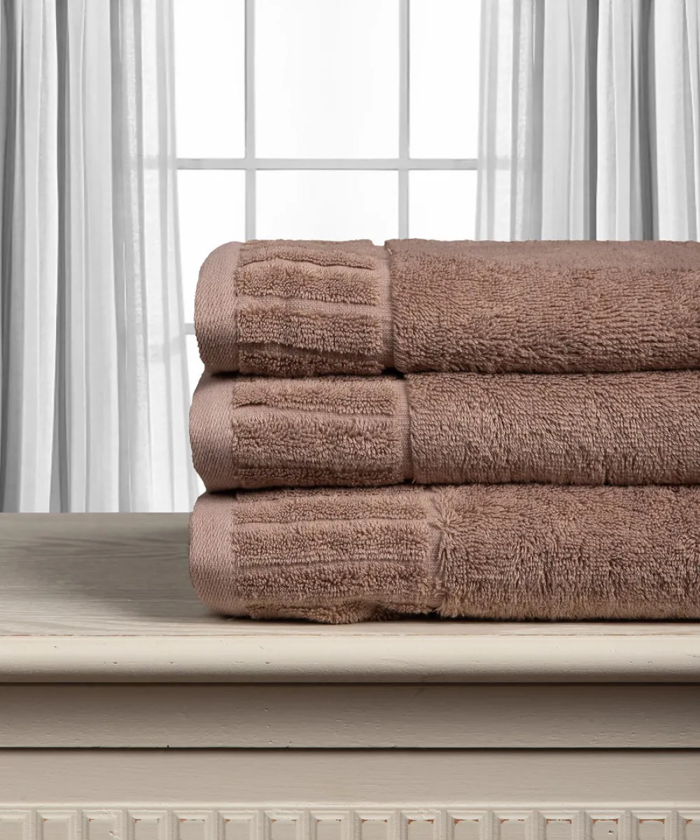 Βαμβακερή πετσέτα ΜΕΛΩΔΙΑ 600gsm (50cm x 100cm) light brown