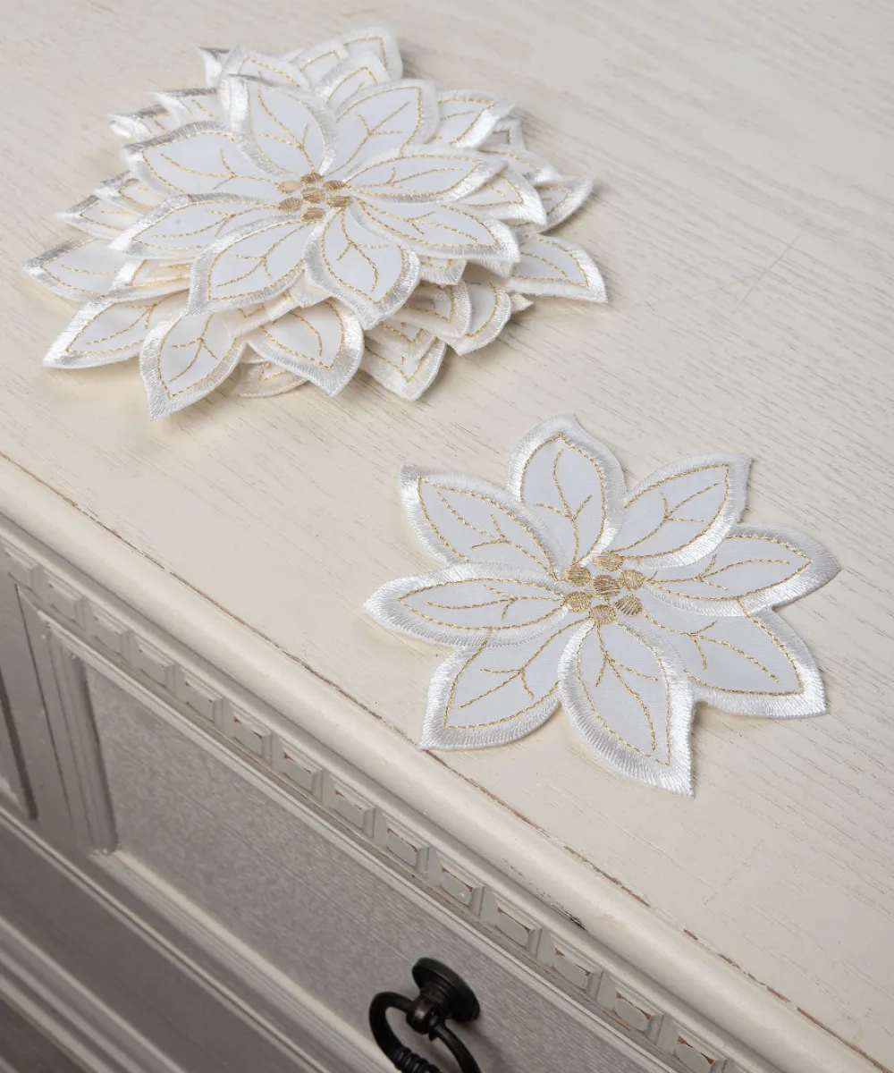 Χριστουγεννιάτικα σουβέρ δωδεκάδα 8240 (12cm) ivory Χριστουγεννιάτικα σουβέρ δωδεκάδα 8240 (12cm) ivory