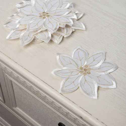 Χριστουγεννιάτικα σουβέρ δωδεκάδα 8240 (12cm) ivory