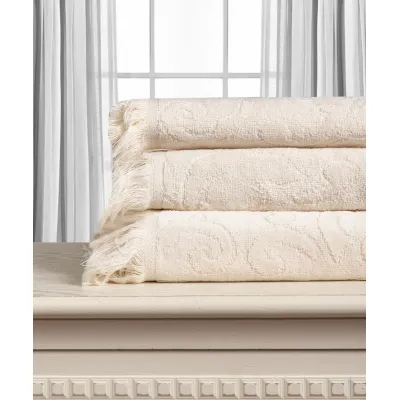 Βαμβακερή ζακάρ πετσέτα ALICIA 520gsm (80cm x 150cm) cream