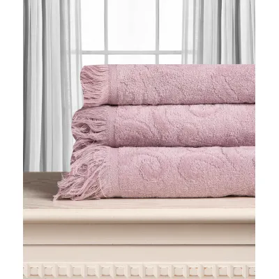 Βαμβακερή ζακάρ πετσέτα ALICIA 520gsm (80cm x 150cm) mauve