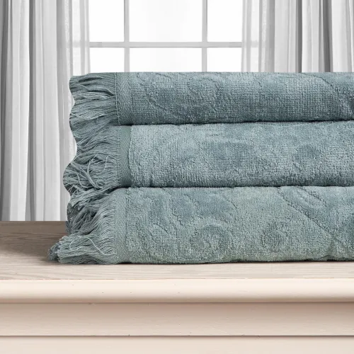 Βαμβακερή ζακάρ πετσέτα ALICIA 520gsm (40cm x 60cm) πράσινο