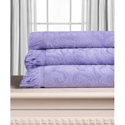 Βαμβακερή ζακάρ πετσέτα ALICIA 520gsm (80cm x 150cm) λιλά