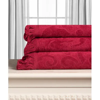 Βαμβακερή ζακάρ πετσέτα ALICIA 520gsm (80cm x 150cm) κόκκινο