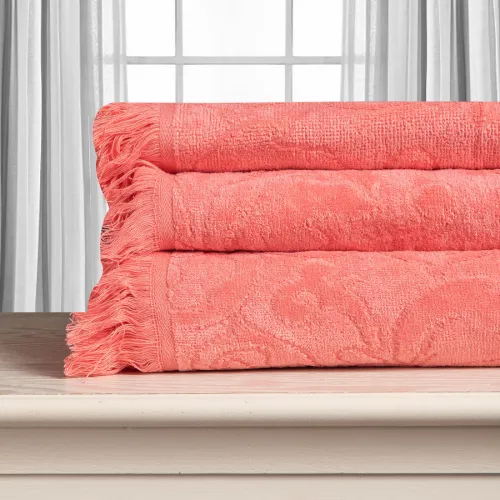 Βαμβακερή ζακάρ πετσέτα ALICIA 520gsm (80cm x 150cm) magenta