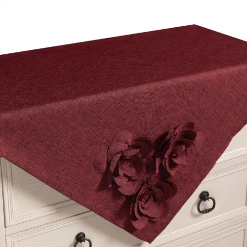 Τραπεζοκαρέ 558 (130cm x 130cm) μπορντώ 