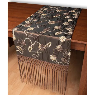 Σατέν τραβέρσα A11 (50cm x 210cm) καφέ  