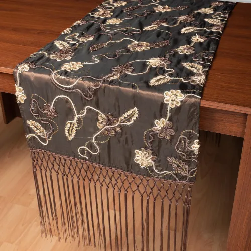 Σατέν τραβέρσα A11 (50cm x 210cm) καφέ  