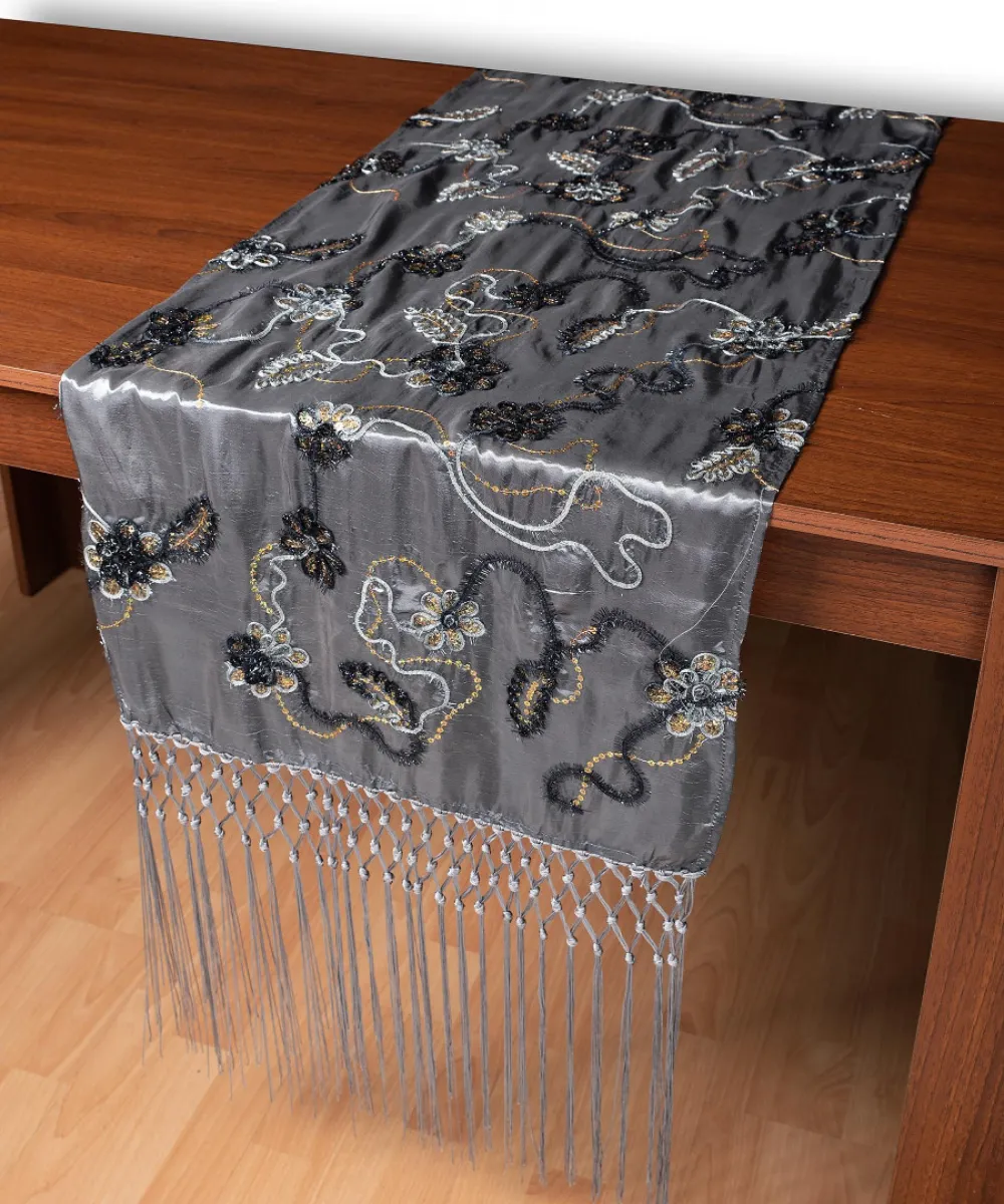Σατέν τραβέρσα A11 (50cm x 210cm) γκρί  