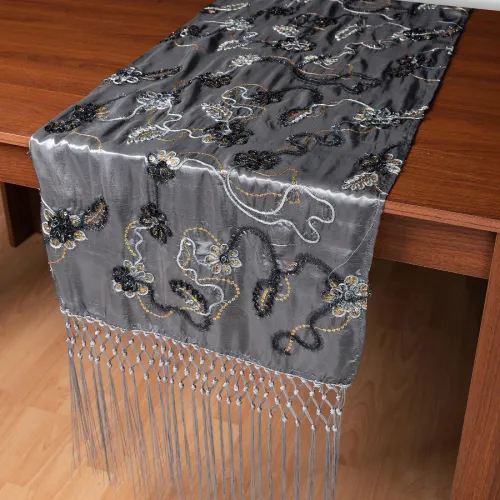 Σατέν τραβέρσα A11 (50cm x 210cm) γκρί  