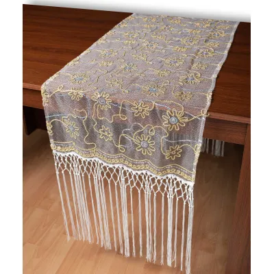 Τούλινη καρέ τραβέρσα 7180 (50cm x 200cm) λευκό 