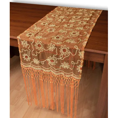 Τούλινη καρέ τραβέρσα 7180 (50cm x 200cm) πορτοκαλί
