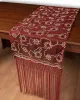 Τούλινη καρέ τραβέρσα 7180 (50cm x 200cm) μπορντώ 