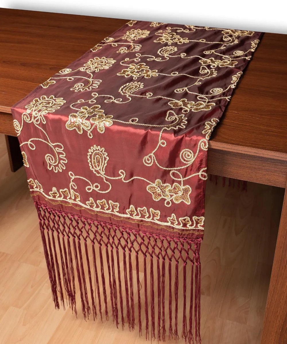 Σατέν τραβέρσα 7710 (50cm x 210cm) μπορντώ  
