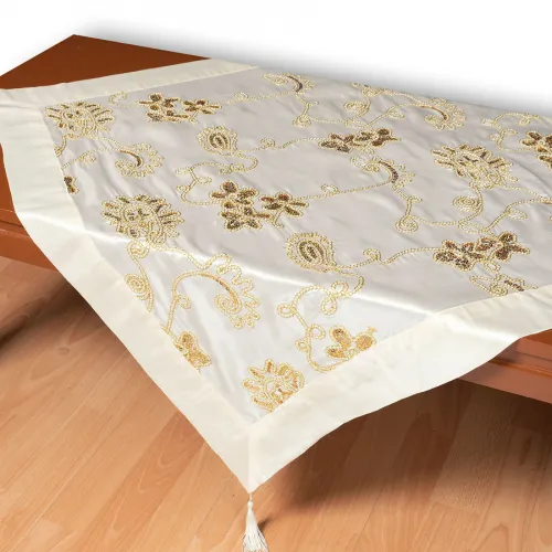 Σατέν τραπεζοκαρέ 7710 (135cm x 135cm) ivory