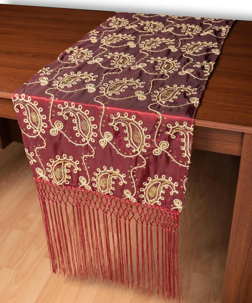 Σατέν τραβέρσα 1028 (50cm x 210cm) μπορντώ  