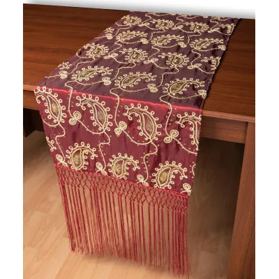 Σατέν τραβέρσα 1028 (50cm x 210cm) μπορντώ  