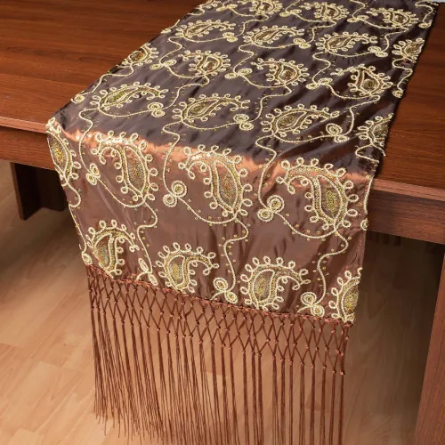 Σατέν τραβέρσα 1028 (50cm x 210cm) καφέ  