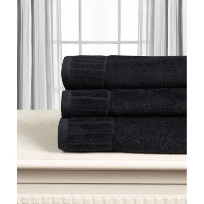 Βαμβακερή πετσέτα ΜΕΛΩΔΙΑ 600gsm (75cm x 150cm) black