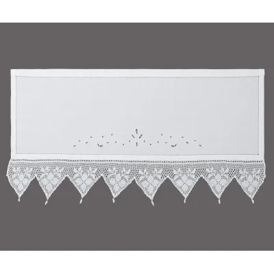 κουρτίνα 074 (100cm x 50cm) λευκό με τούνελ