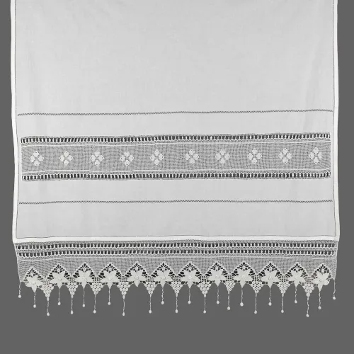 κουρτίνα 027 (140cm x 260cm) λευκό με τούνελ