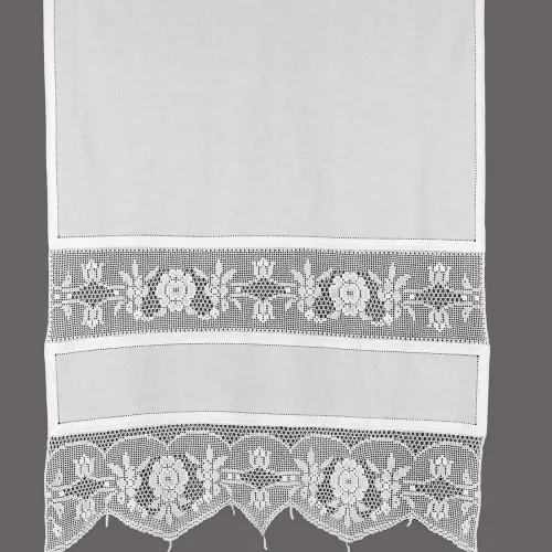 κουρτίνα 097 (140cm x 260cm) λευκό με τούνελ