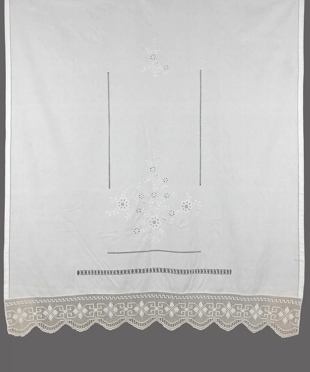 κουρτίνα 4878A (160cm x 160cm) λευκό με τούνελ κουρτίνα 4878A (160cm x 160cm) λευκό με τούνελ