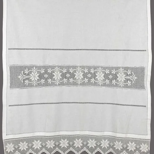 κουρτίνα 021 (160cm x 160cm) λευκό με τούνελ