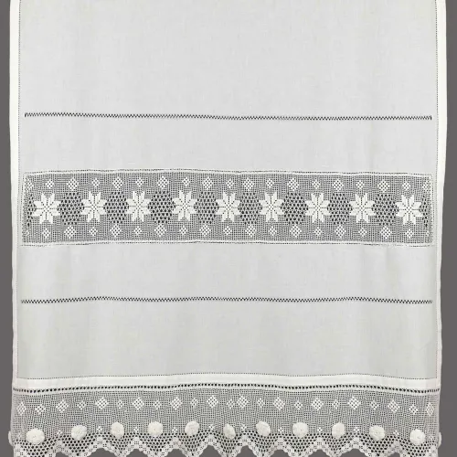 κουρτίνα 018 (160cm x 160cm) λευκό με τούνελ