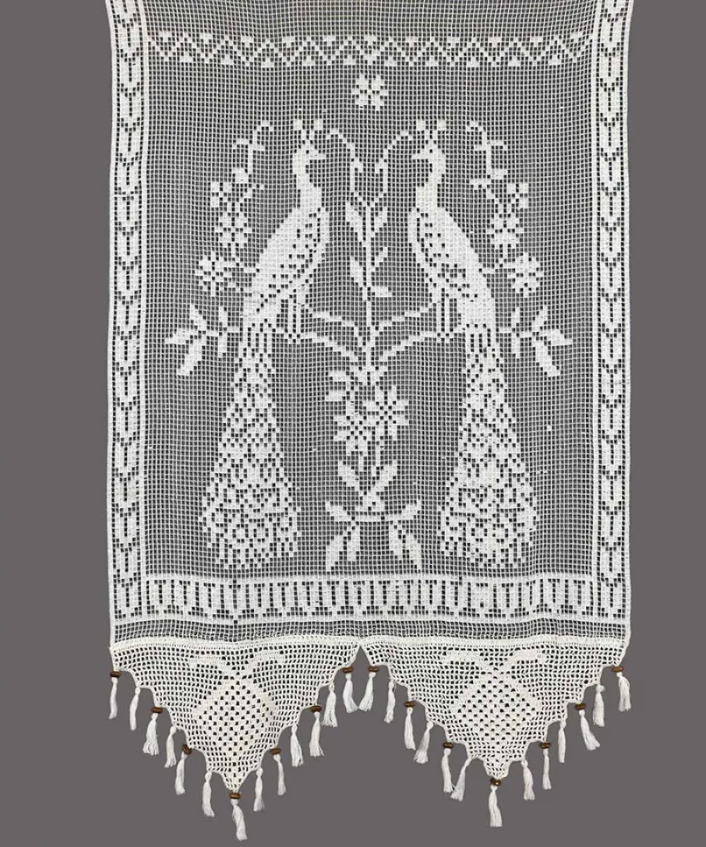 κουρτίνα 99/6 (130cm x 240cm) λευκό με τιράντα κουρτίνα 99/6 (130cm x 240cm) λευκό με τιράντα