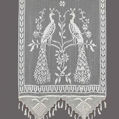 κουρτίνα 99/6 (130cm x 240cm) λευκό με τιράντα