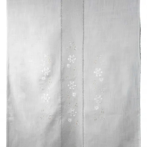 κουρτίνα 464 (160cm x 160cm) ivory/άμμου με τούνελ