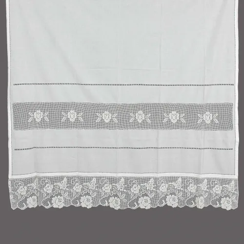 κουρτίνα 5119 (160cm x 160cm) λευκή με τούνελ