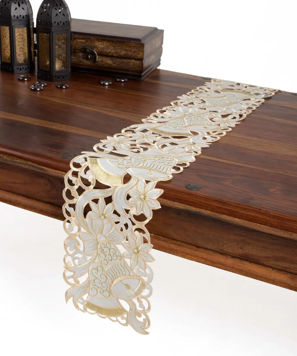 χριστουγεννιάτικη τραβέρσα (20cm x 150cm) rxh500056 ivory χριστουγεννιάτικη τραβέρσα (20cm x 150cm) rxh500056 ivory