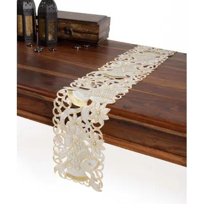 χριστουγεννιάτικη τραβέρσα  (20cm x 150cm) rxh500056 ivory