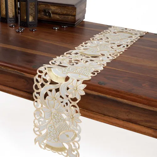 χριστουγεννιάτικη τραβέρσα  (20cm x 150cm) rxh500056 ivory